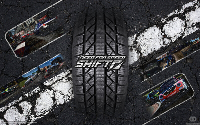 Tire on Cracked Asphalt