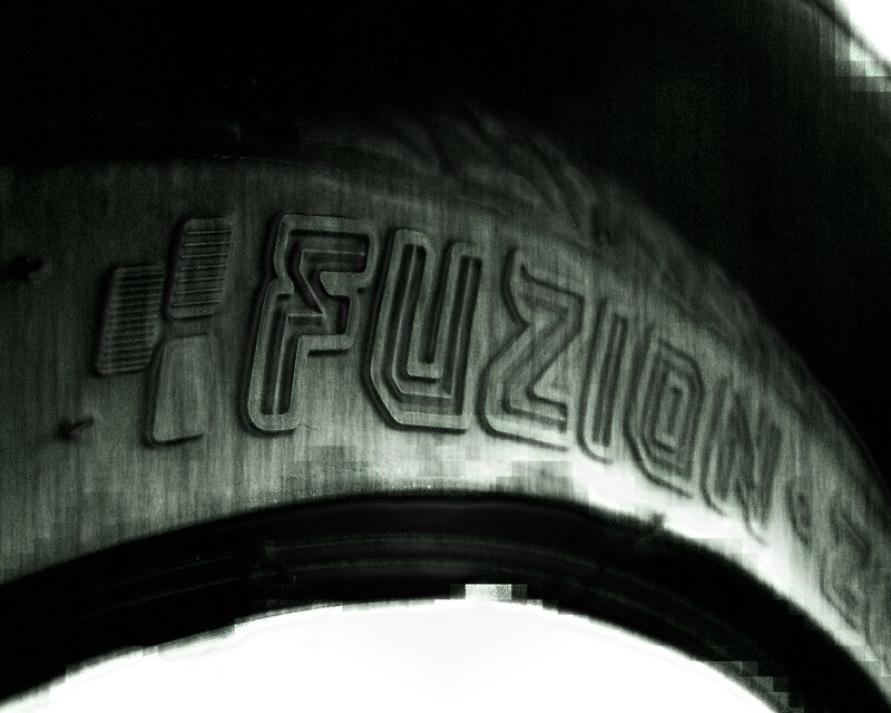 tire sidewall with fuzion branding