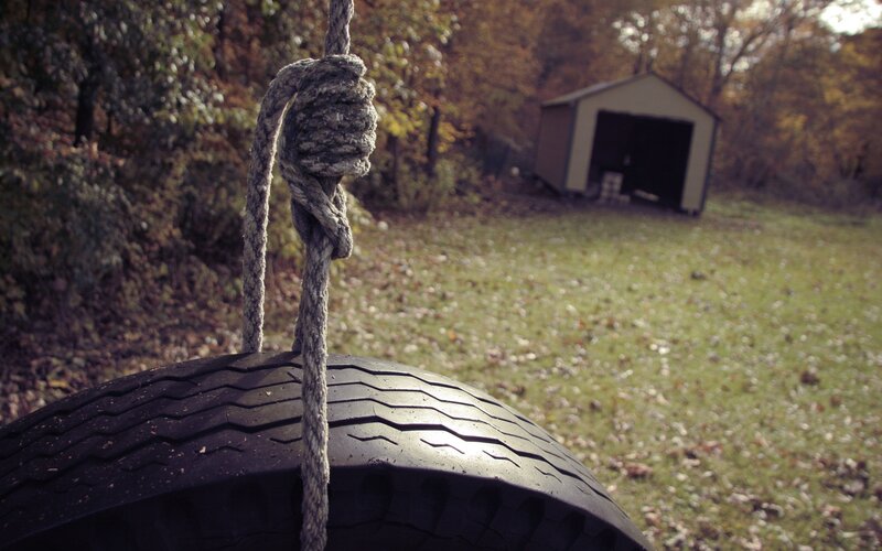 Tire Swing in Yard