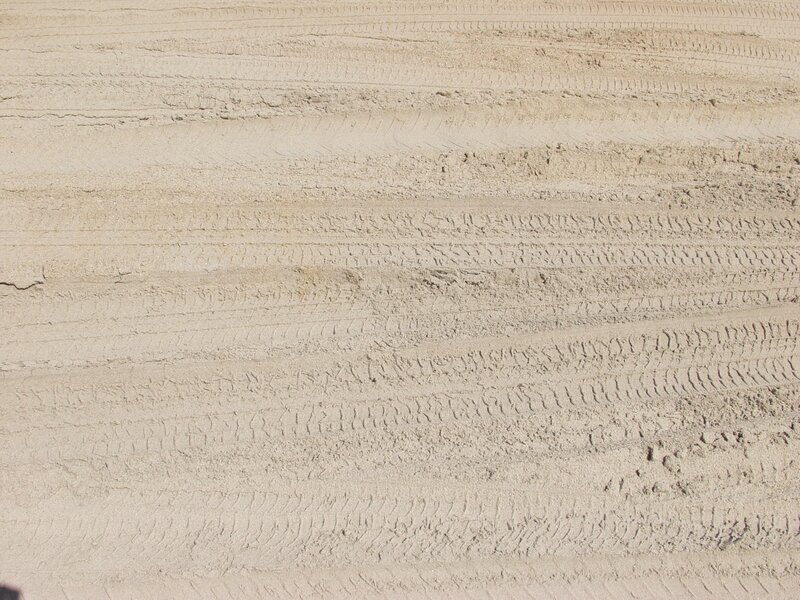 tire tracks in sand