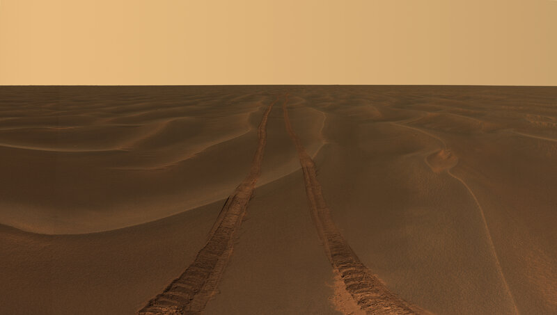 Tire Tracks on Sand