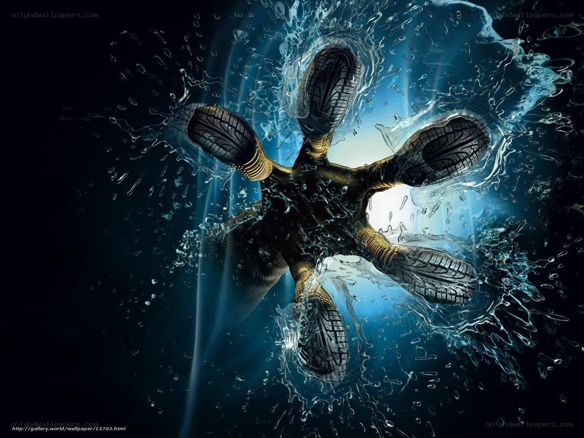 tire water splash art