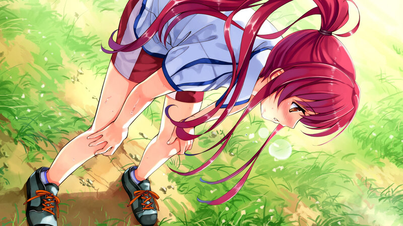 tired girl in school uniform