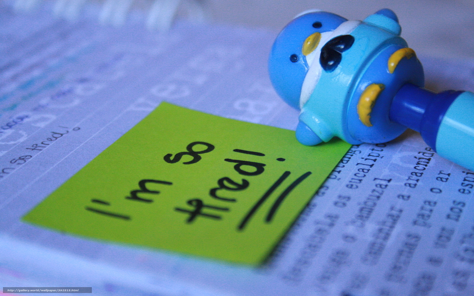 tired sticky note