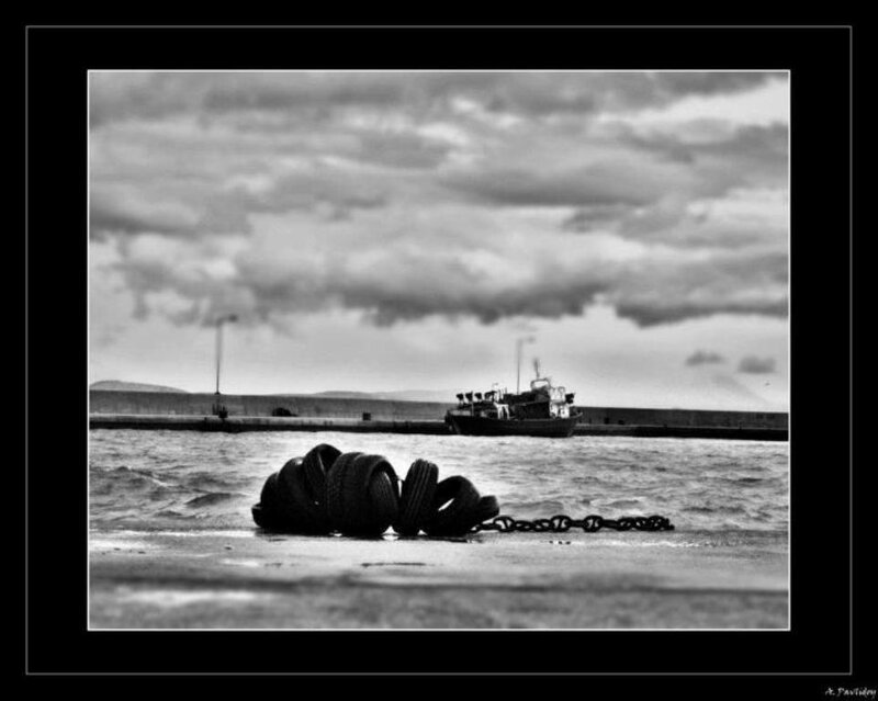 Tires and Chain on Beach