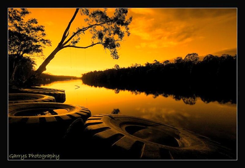 Tires on Riverbank