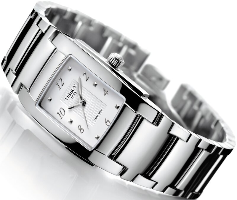 Tissot watch with metal band