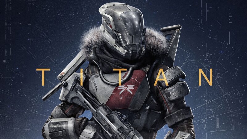 Titan character in futuristic armor