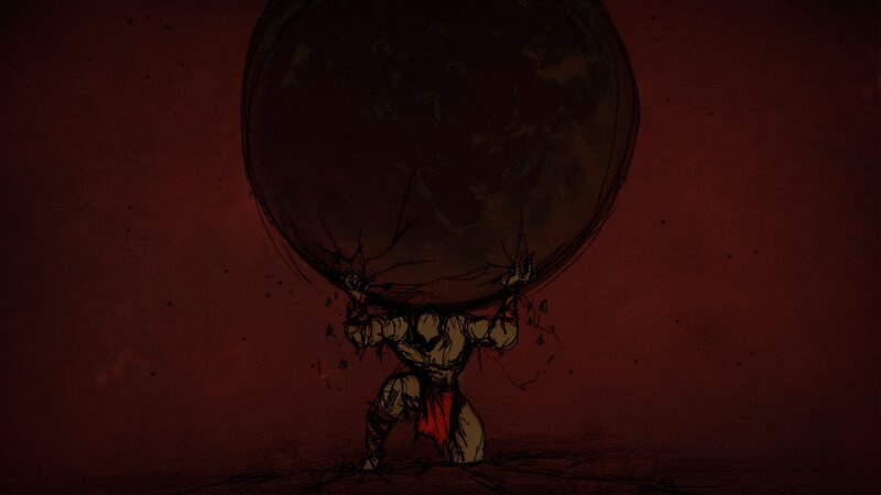 Titan holding a planet