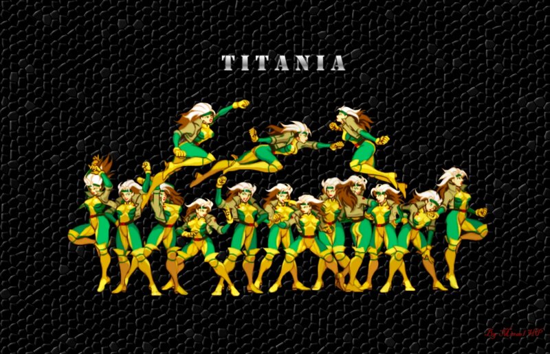 Titania character collage