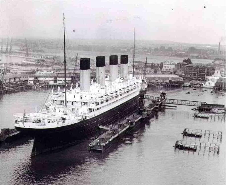 Titanic at dock in Belfast