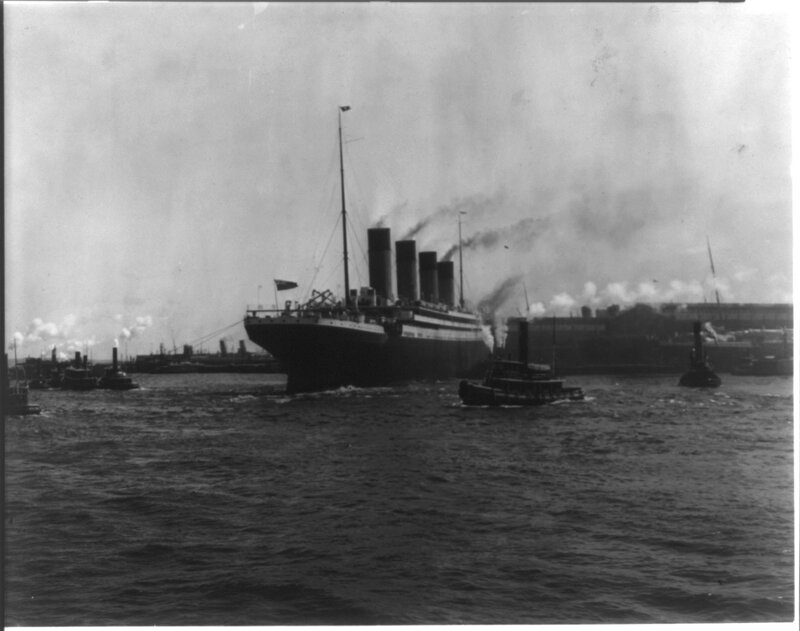 Titanic at port