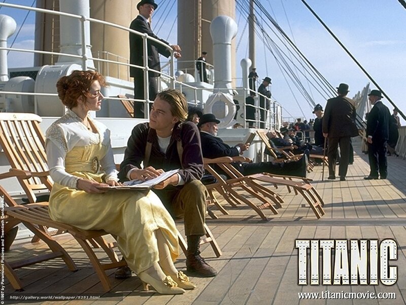 Titanic deck scene
