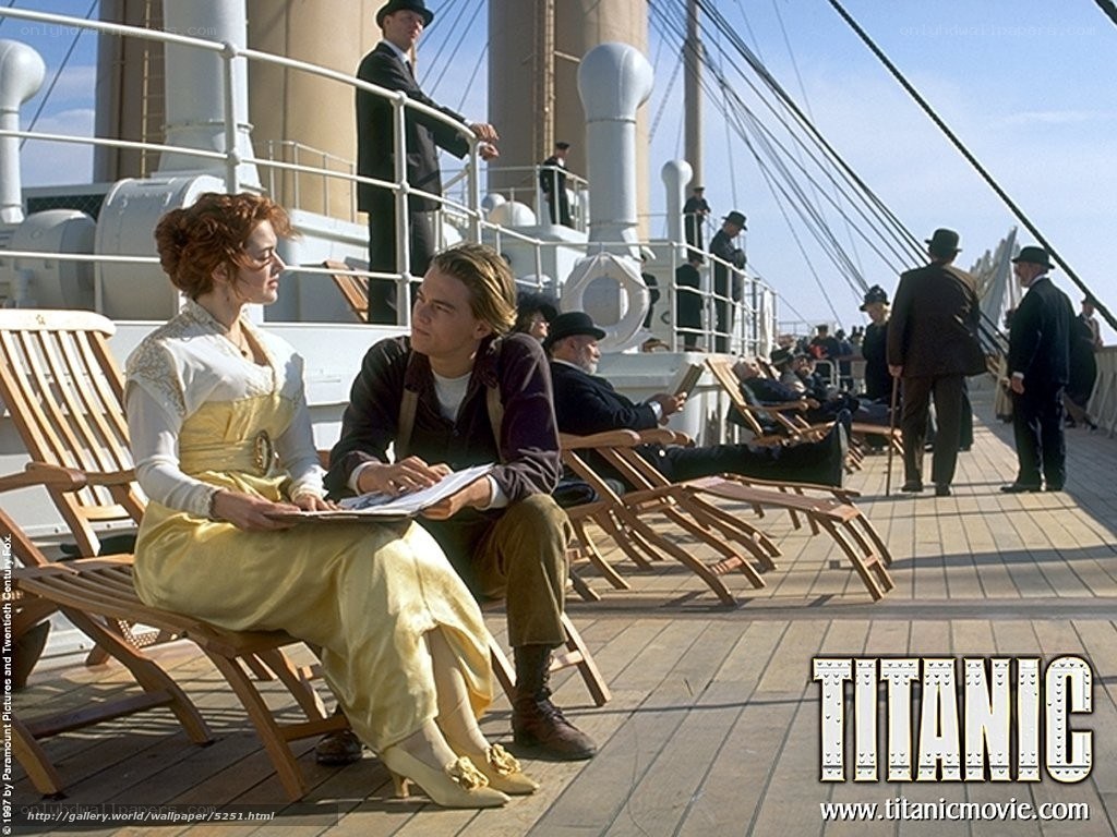 Titanic deck scene