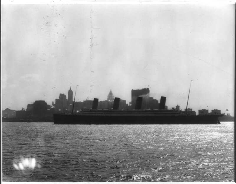 Titanic in New York Harbor
