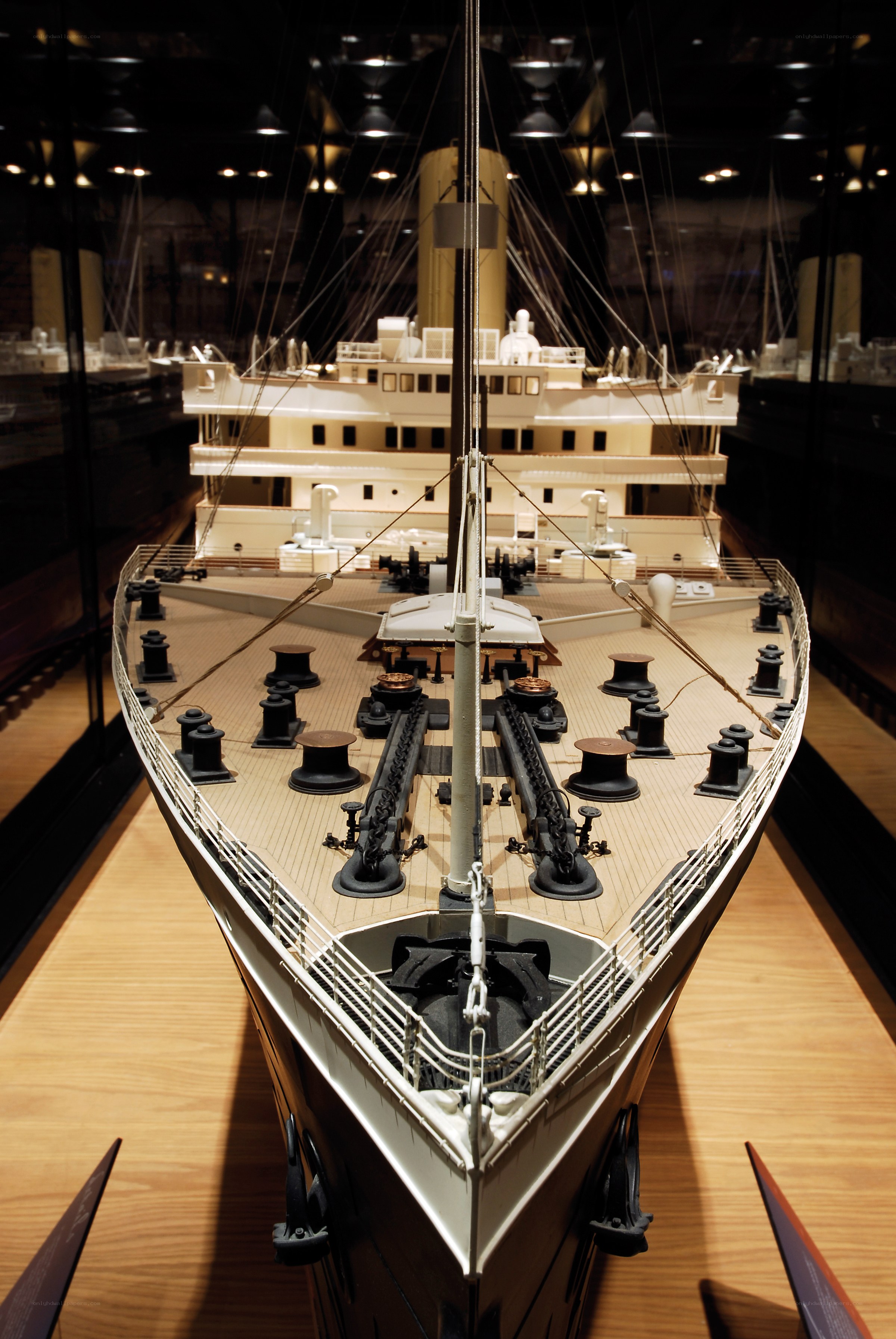 Titanic model ship display