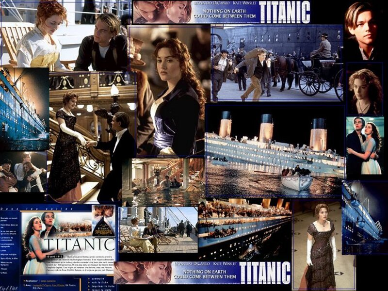 Titanic Movie Collage — Blue