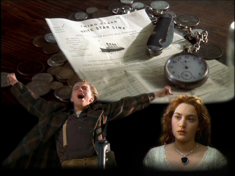 Titanic movie scene collage