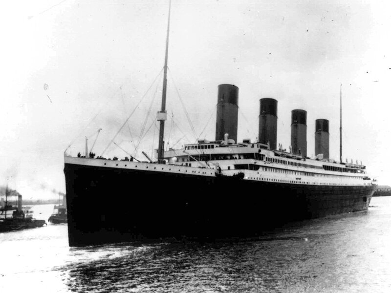 Titanic Ocean Liner — Black, Historical, Photograph