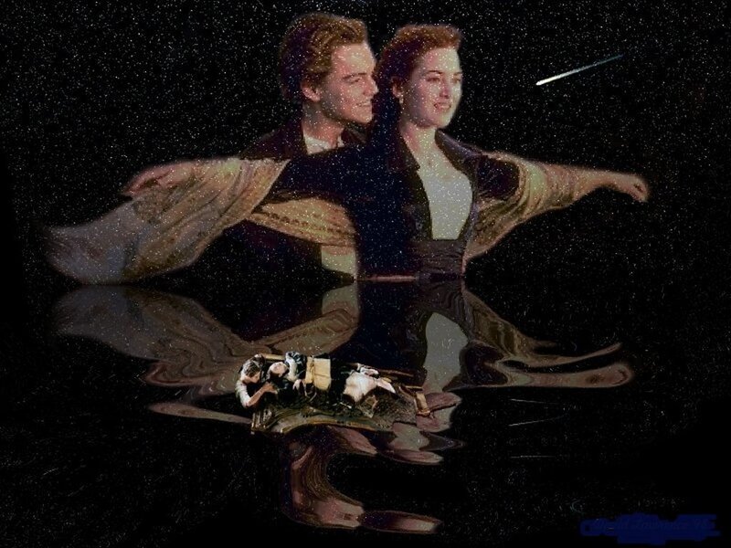 Titanic scene in space