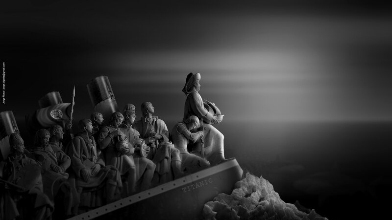 Titanic Sculpture on Iceberg