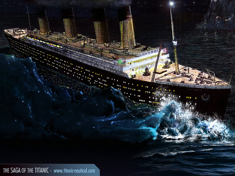 Titanic Ship at Night