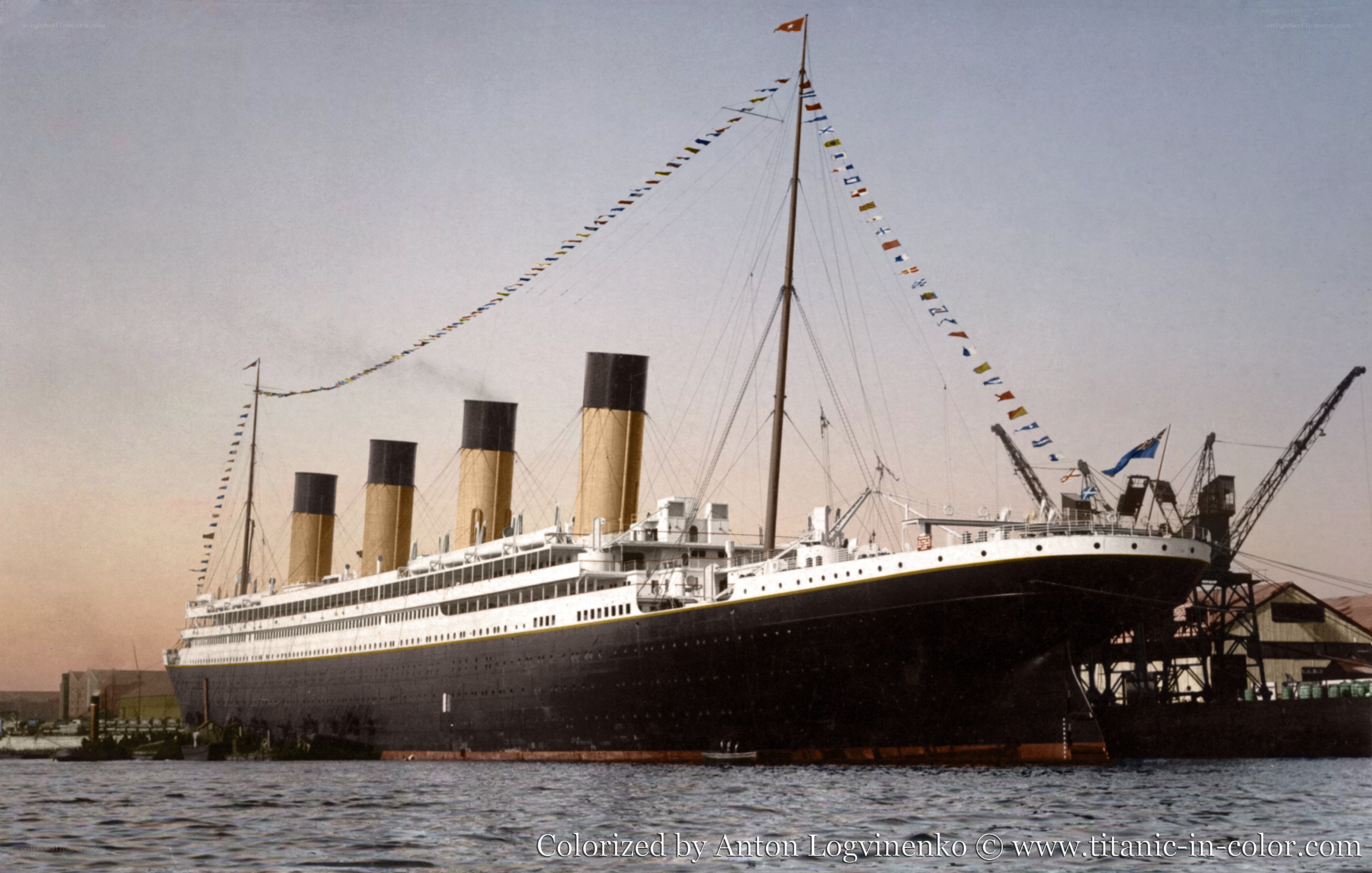 Titanic ship at port