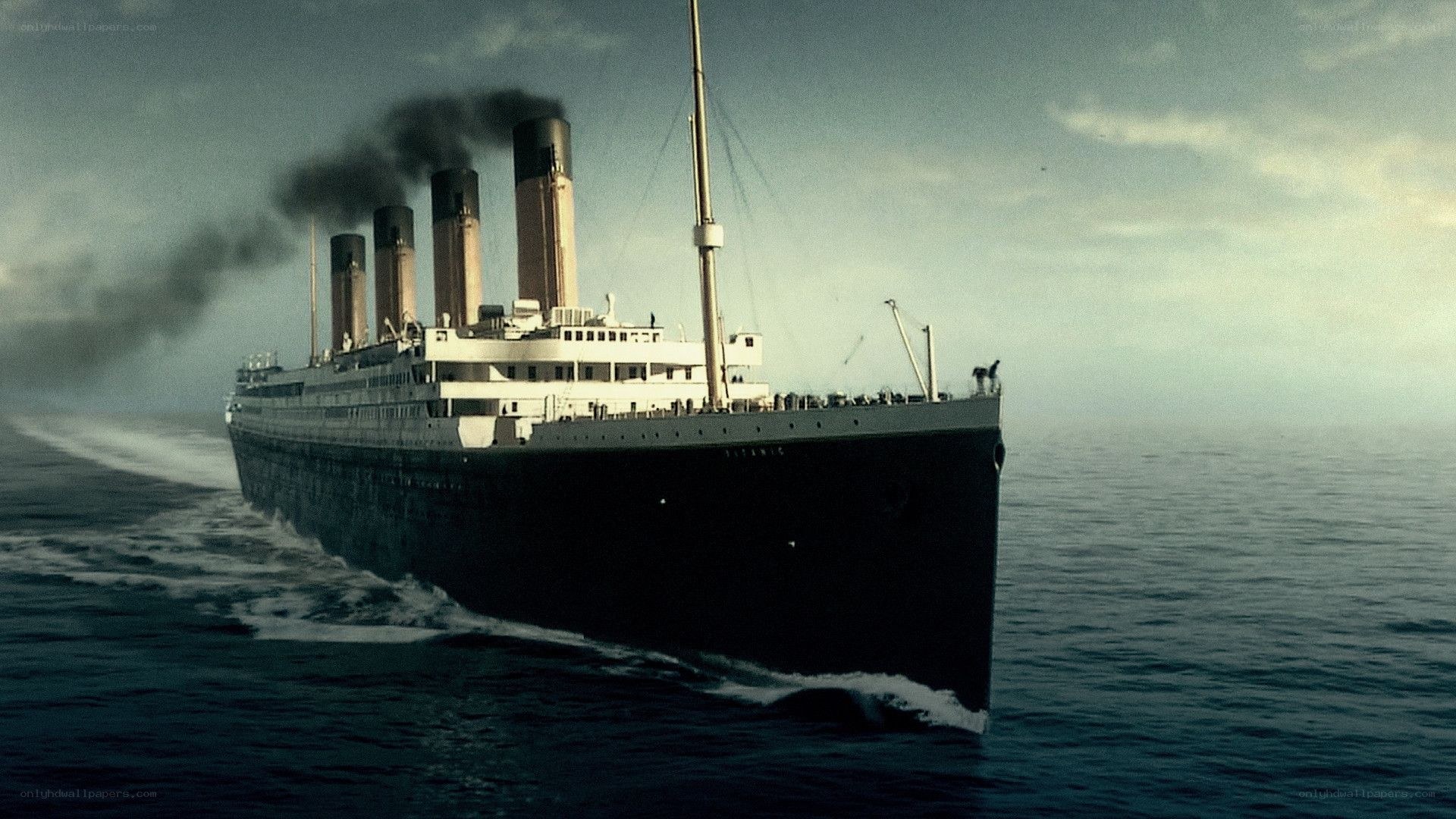 Titanic ship at sea