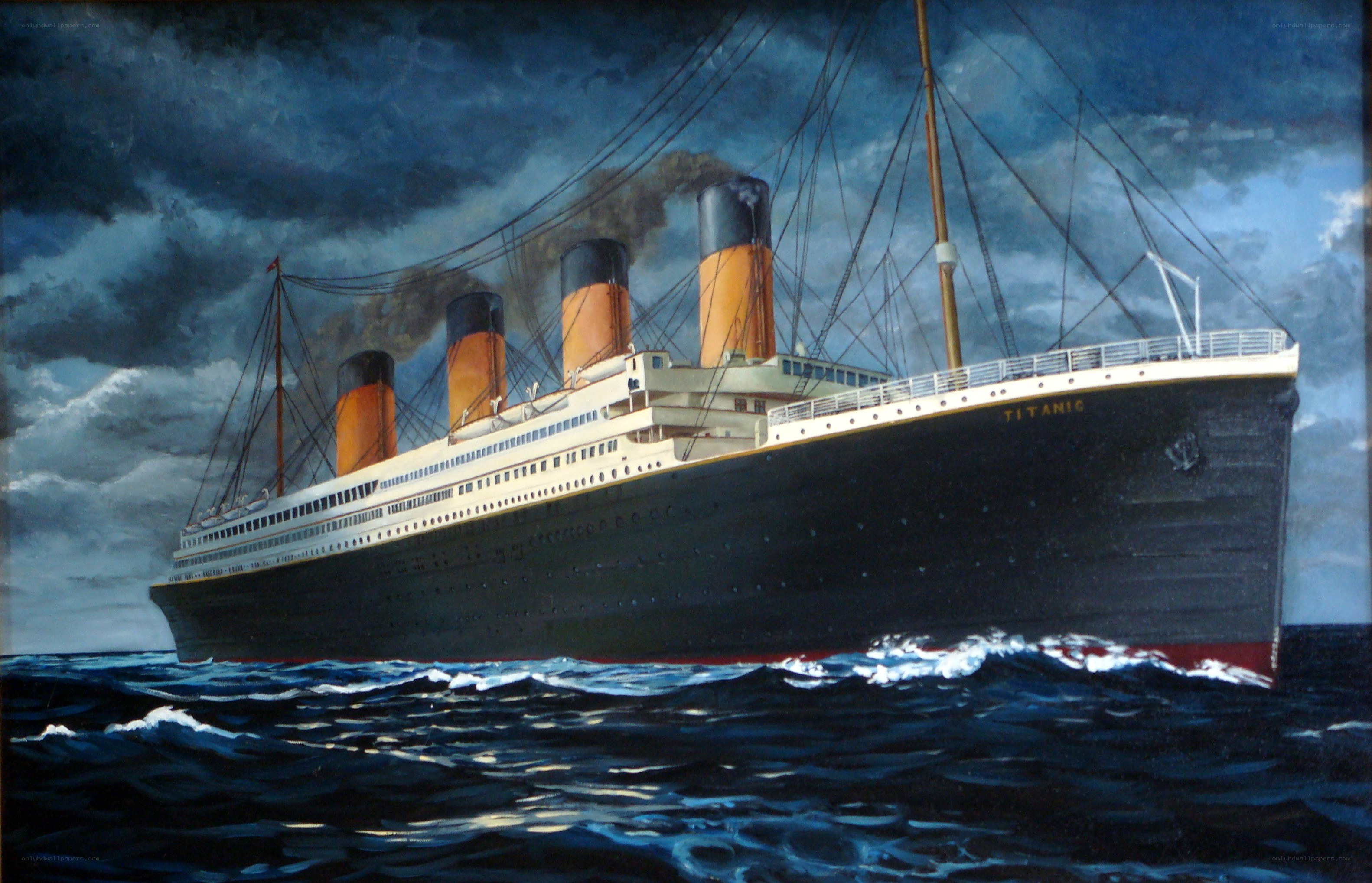 Titanic ship at sea