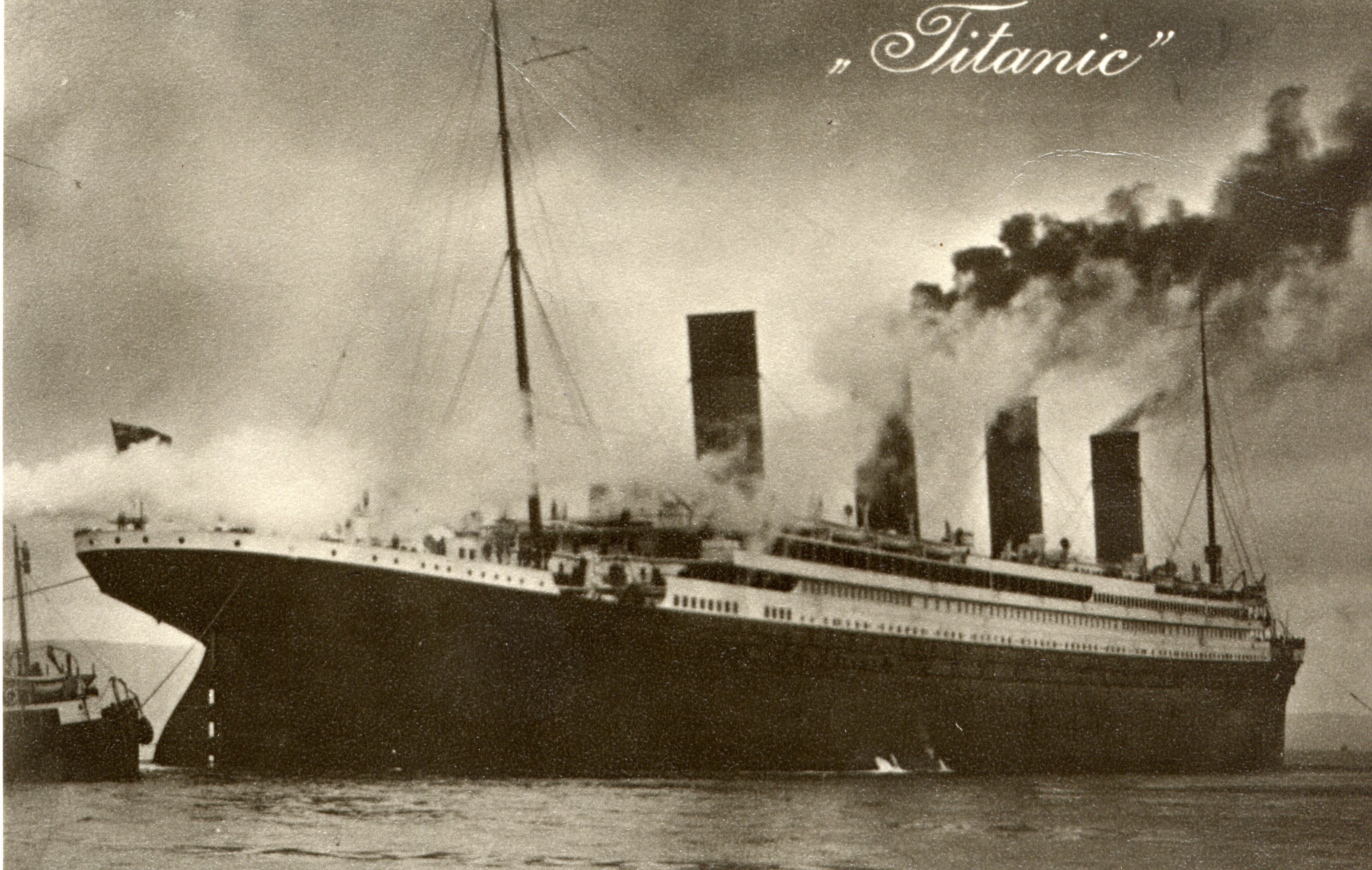 Titanic ship at sea