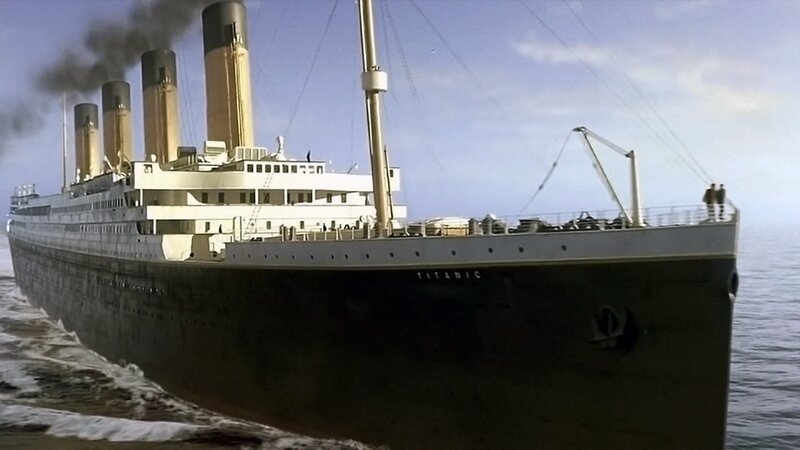 Titanic Ship — Black, Dramatic