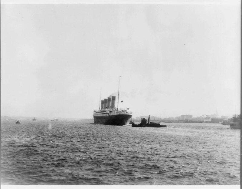 Titanic ship in harbor