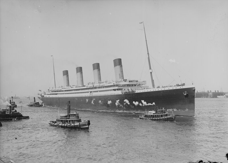 Titanic ship in harbor