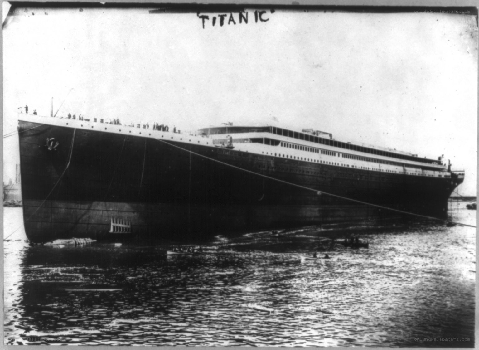 Titanic ship in water