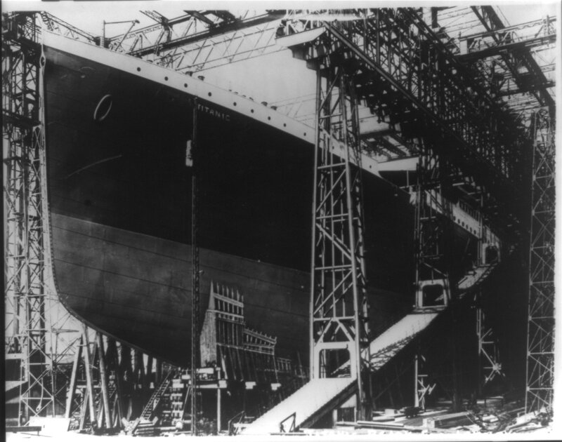 Titanic under construction