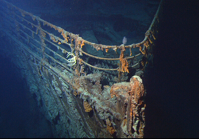 Titanic wreck at the ocean floor