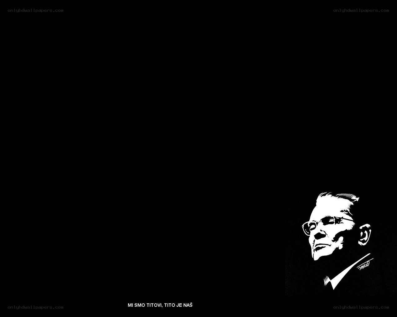Tito portrait with quote