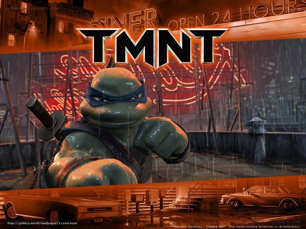 TMNT character in rain
