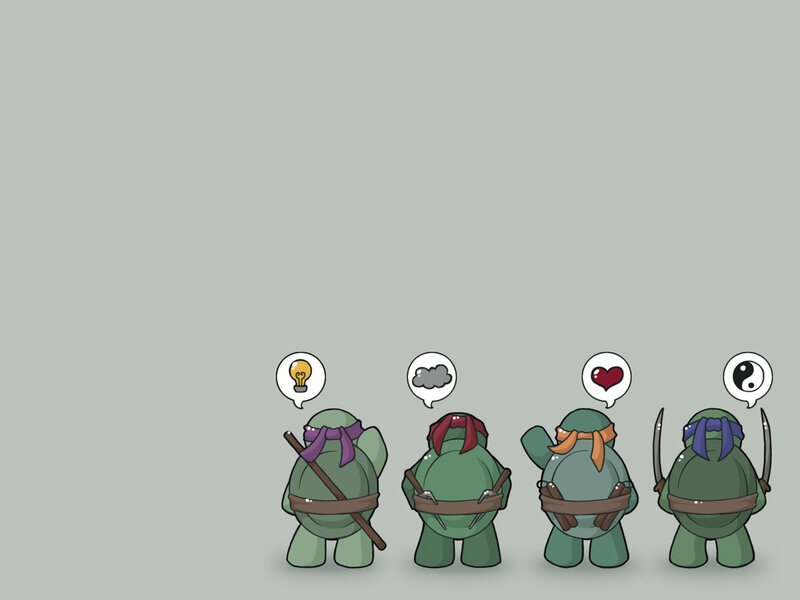 TMNT characters from behind