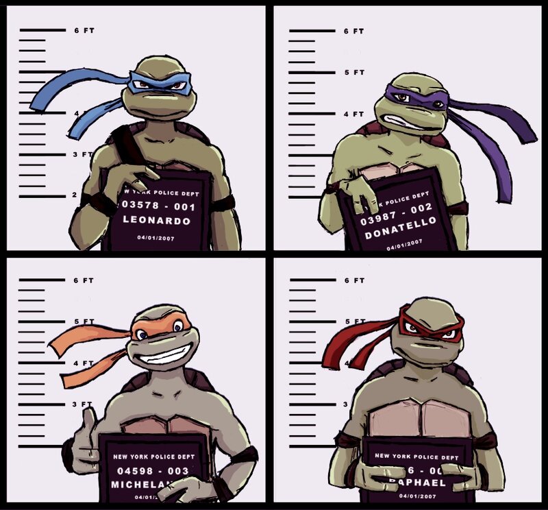 TMNT mugshots