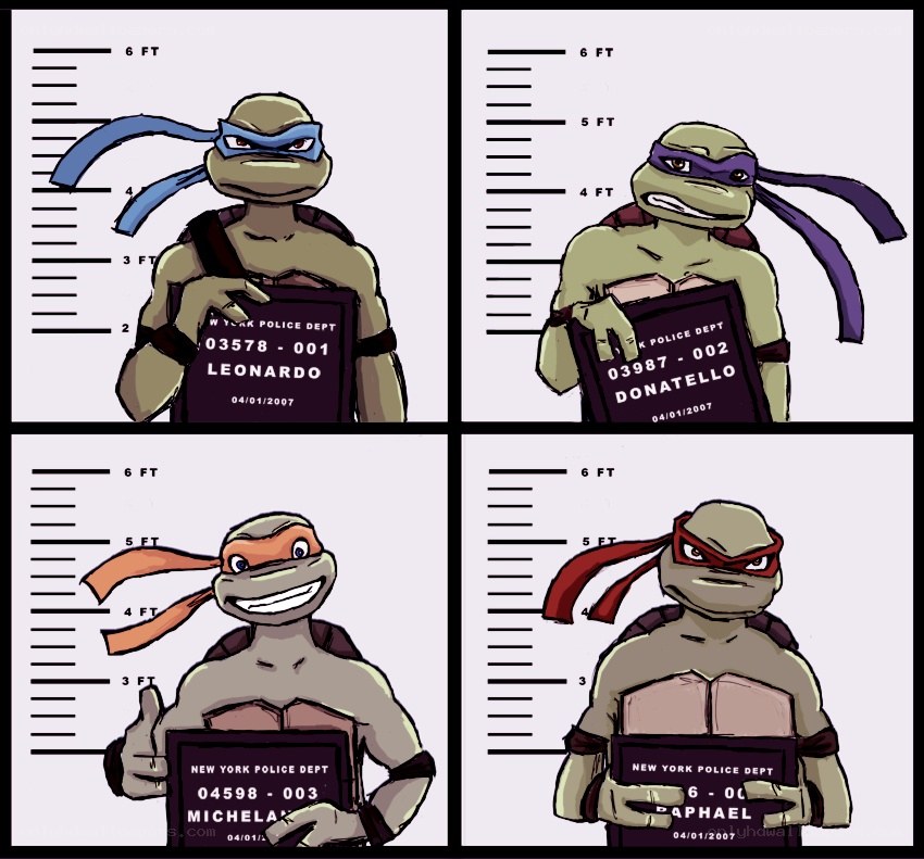 TMNT mugshots