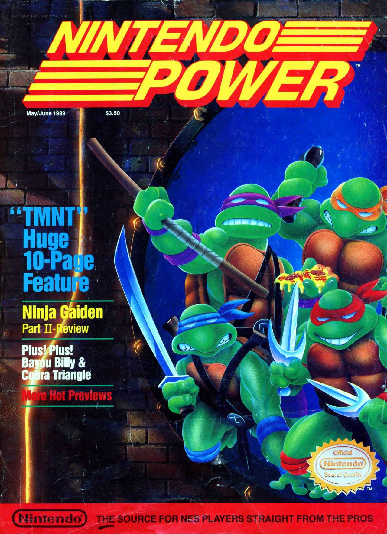 TMNT on Nintendo Power cover