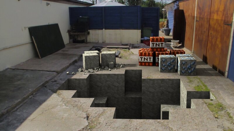TNT Blocks in Backyard