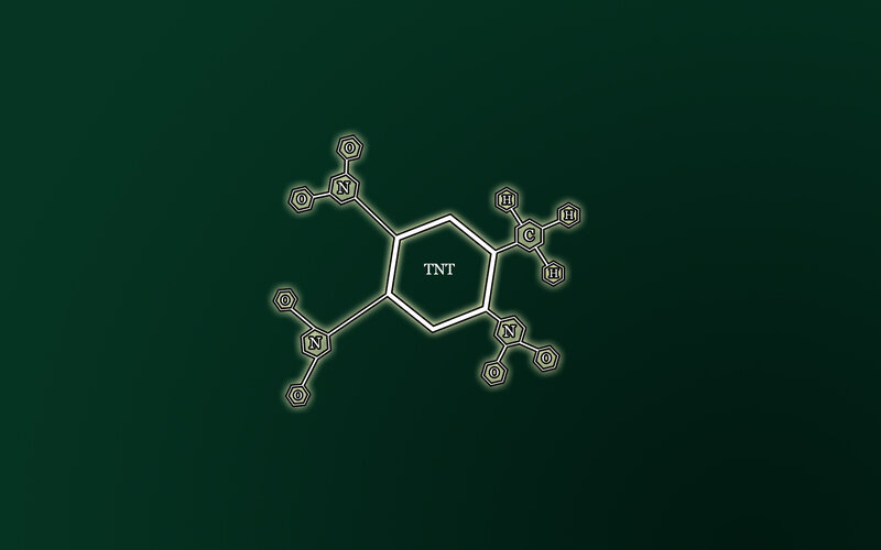 TNT molecular structure diagram