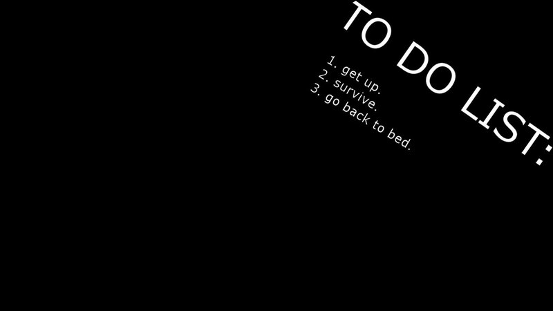 To Do List Text — Black