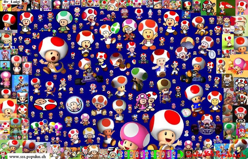 Toad Character Collage