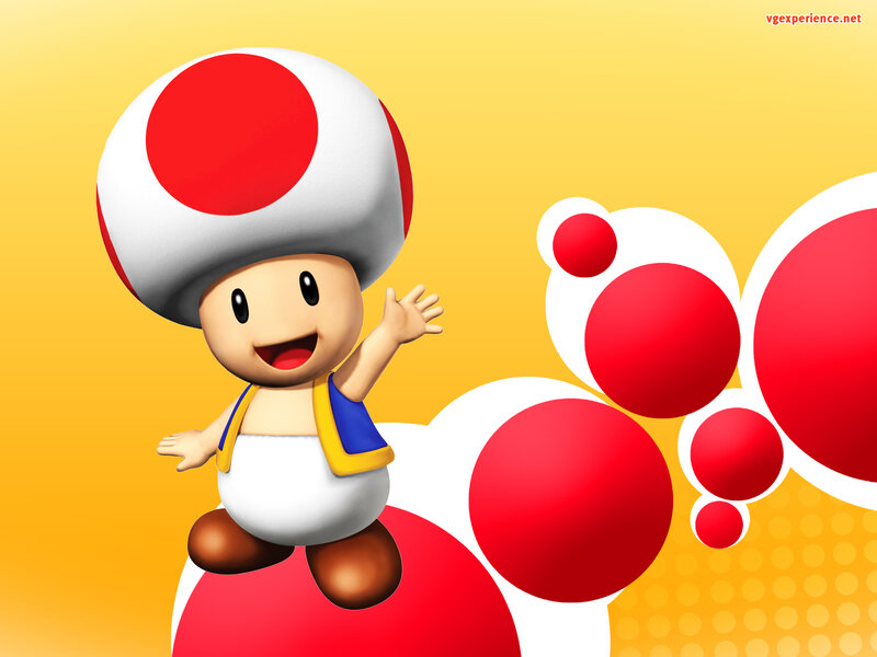 Toad character waving