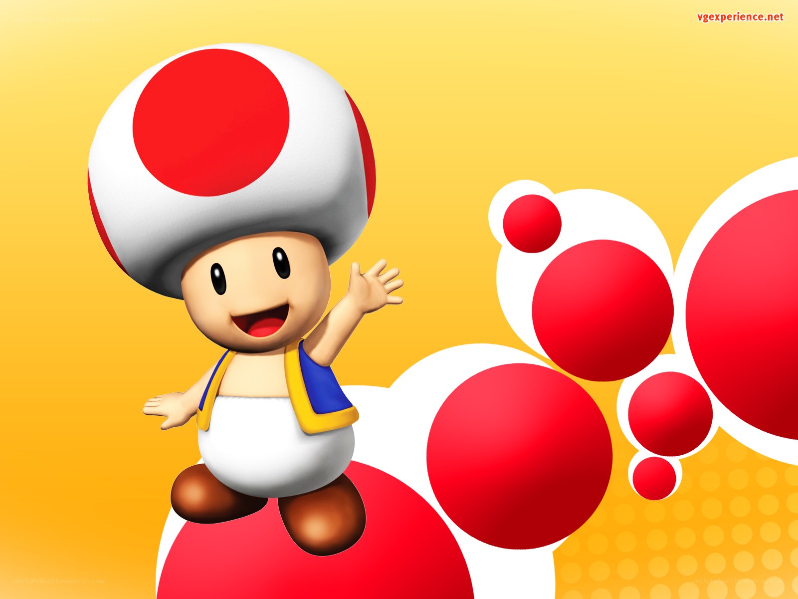 Toad character waving