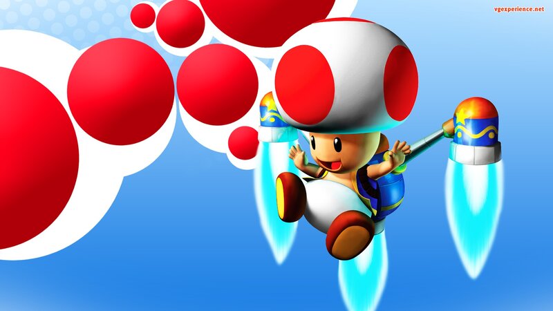 Toad flying with jetpack