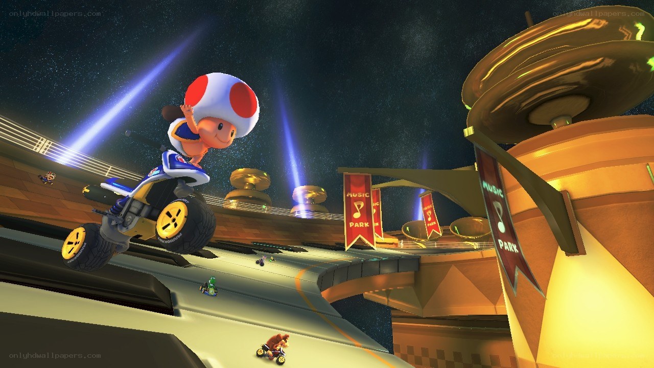 Toad racing in Music Park